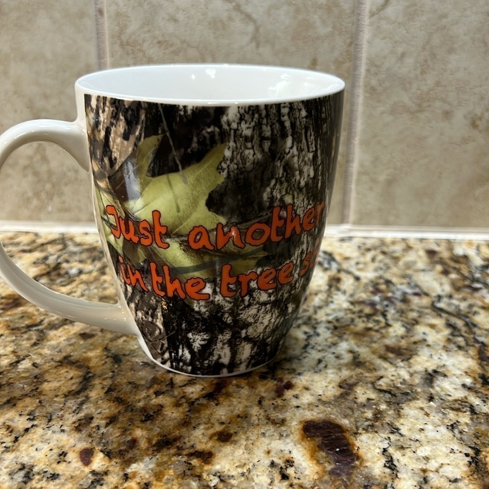 Mossy Oak Mug Camouflage Just Another Day In Tree Stand Hunt Deer Buck Doe Camo